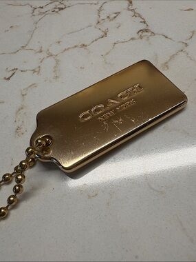 Coach Gold Metal Hangtag